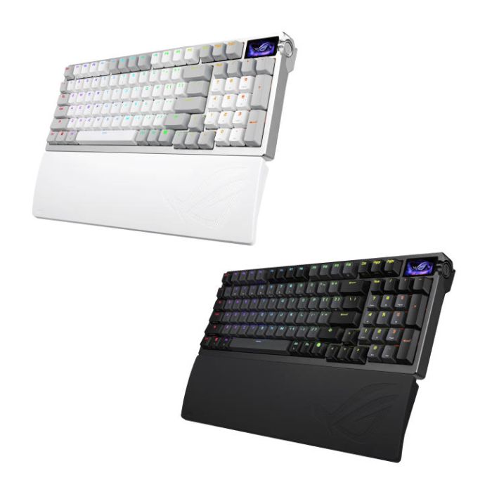 Клавіатура механічна ASUS ROG Azoth 96 HE, 96key, HFX V2 Magnetic Switches, USB-A/WL/BT, EN, RGB, чорний