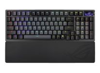 Клавіатура механічна ASUS ROG Azoth 96 HE, 96key, HFX V2 Magnetic Switches, USB-A/WL/BT, EN, RGB, чорний