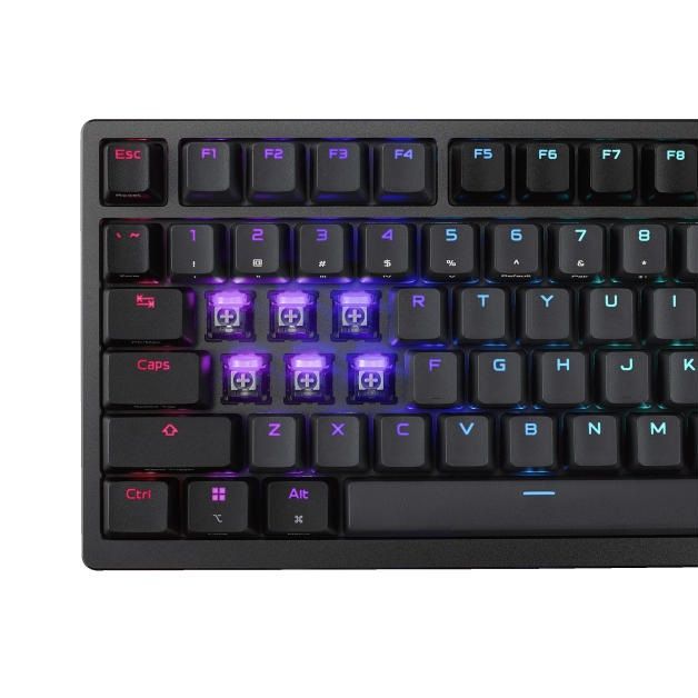 Клавіатура механічна ASUS ROG Azoth 96 HE, 96key, HFX V2 Magnetic Switches, USB-A/WL/BT, EN, RGB, чорний