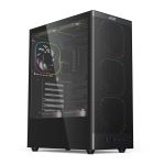 Корпус 2E GAMING  Iconic V8210B  без БЖ, 1xUSB3.0, 1х USB 2.0, 1xUSB Type-C, 4x120мм ARGB, VGA 325мм, LCS ready, контролер з пультом, TG Side Panel, ATX, чорний