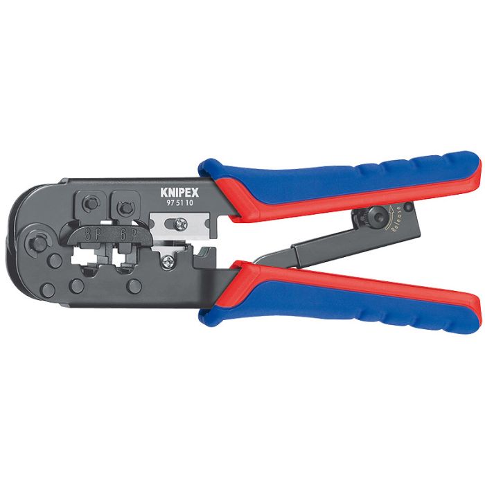 KNIPEX Multifunctional Crimping Tool, RJ 11/12, RJ 45, 190 mm, 0.340 kg