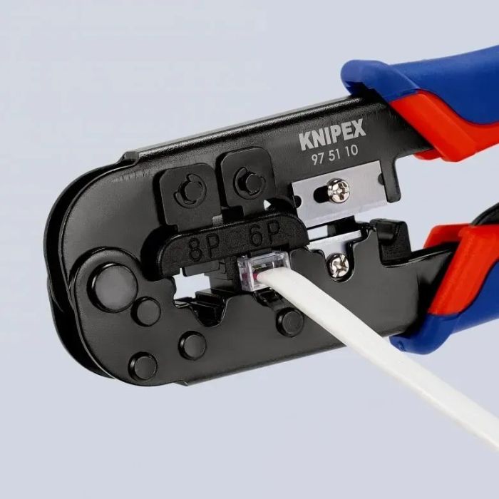 KNIPEX Multifunctional Crimping Tool, RJ 11/12, RJ 45, 190 mm, 0.340 kg