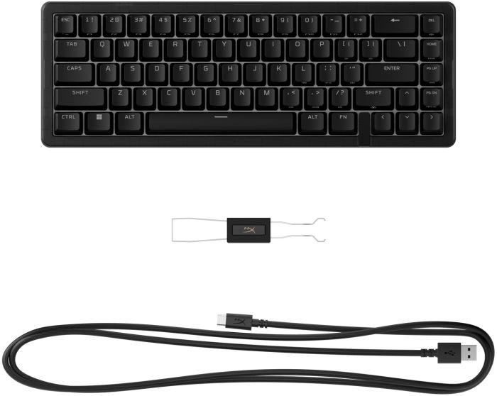 Клавиатура механическая HyperX Alloy Origins 2 65key, Red, USB-A, Hot-Swap, EN/UA, RGB, черный