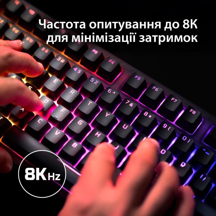 Клавиатура механическая HyperX Alloy Origins 2 65key, Red, USB-A, Hot-Swap, EN/UA, RGB, черный
