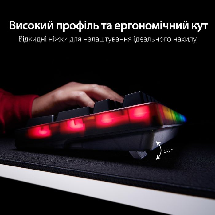 Клавиатура механическая HyperX Alloy Origins 2 1800 103key, Red, USB-A, Hot-Swap, EN/UA, RGB, черный