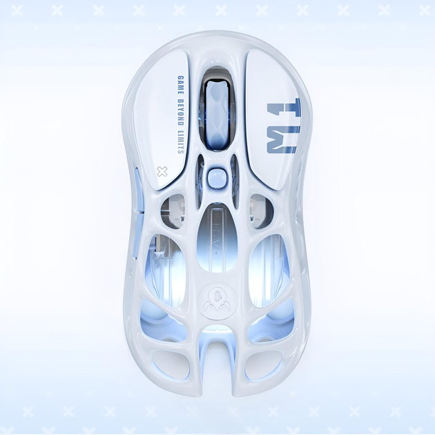 Миша GravaStar Mercury M1 Pro, magnesium alloy body, BT/WL/USB-A, RGB, Ice Blue