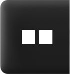 Бічна панель для вбудованої інтернет-розетки Ajax SideCover LAN чорна (126212.319.BL)