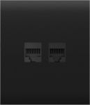 Центральна панель для вбудованої інтернет-розетки Ajax CenterCover LAN, чорна (126196.318.BL)