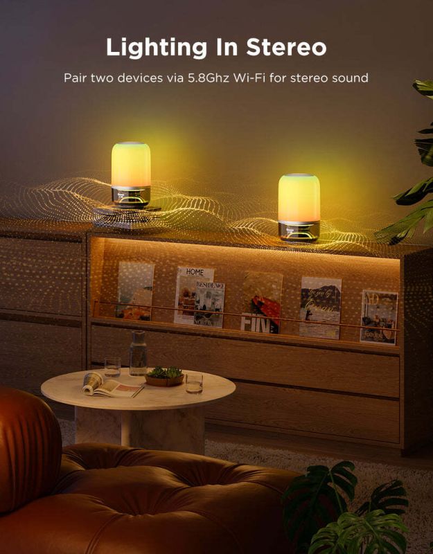 Настільний світильник розумний Govee Table Lamp 2 Pro x Sound by JBL, RGBICWW, WI-FI/Bluetooth, білий