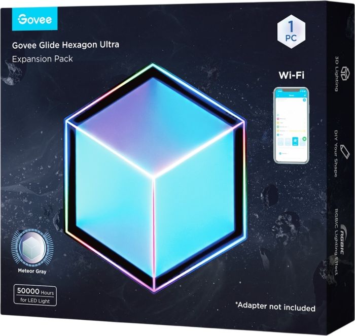 Govee H106A Glide Hexagon Light Panels Ultra expansion pack, 1шт, RGBIC, WI-FI/Bluetooth
