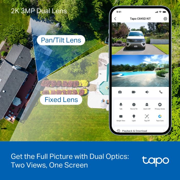 Комплект розумної бездротової камери TP-LINK TAPO C645D KIT 2K QHD та сонячної панелі