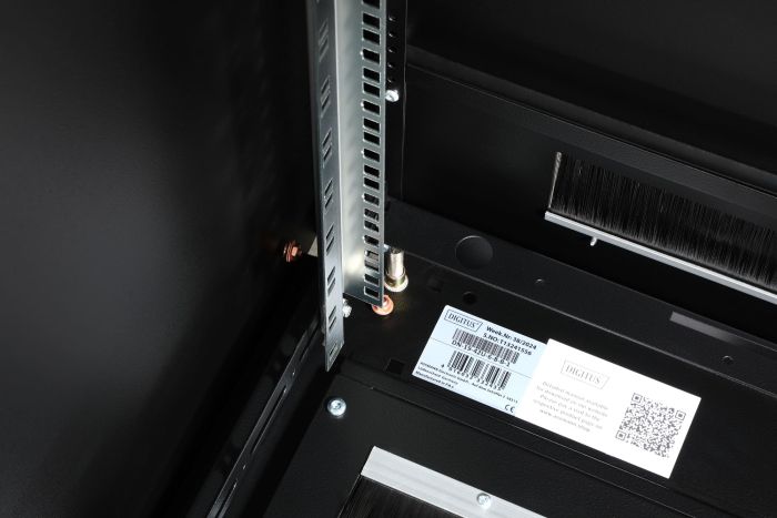 Шафа DIGITUS 19", 42U, Network Unique, передні двері зі склом, 600x800 мм, 1200кг максимально, чорна