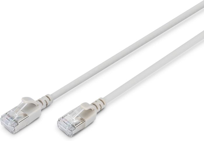 DIGITUS CAT 6A F-FTP Slim Patch cord, Cu, LSZH AWG 32/7, length 2m, Grey