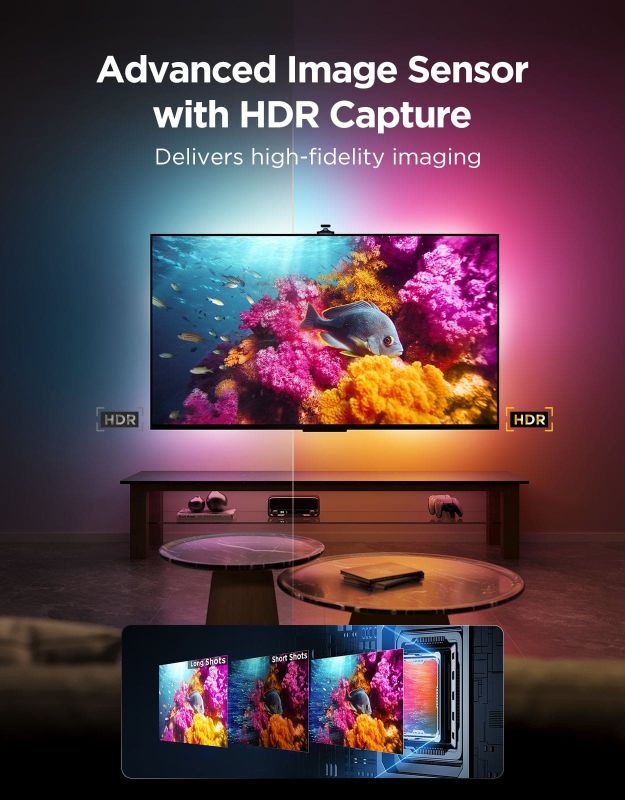 Набор адаптивной подсведки Govee R2A80 Three-camera TV Backlight 55-65', RGBIC, WI-FI/Bluetooth, черный