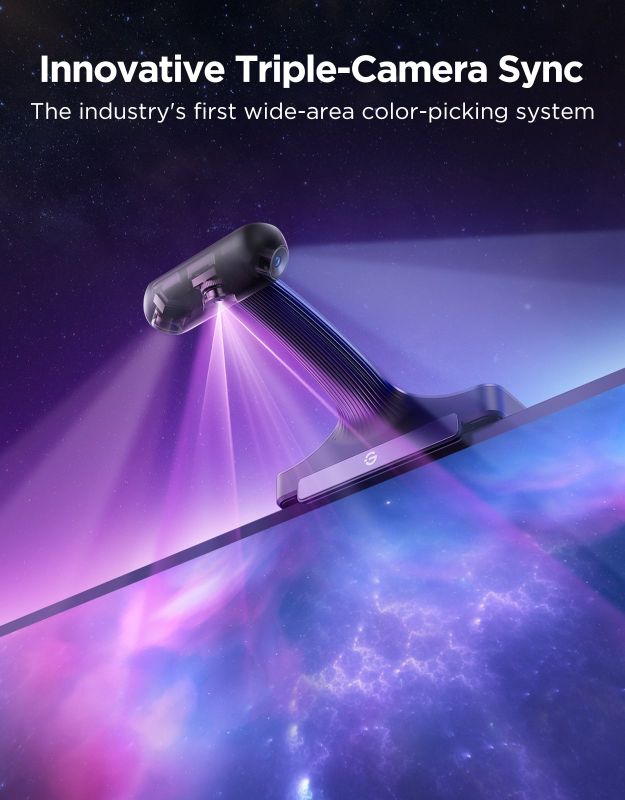 Набор адаптивной подсведки Govee R2A80 Three-camera TV Backlight 55-65', RGBIC, WI-FI/Bluetooth, черный