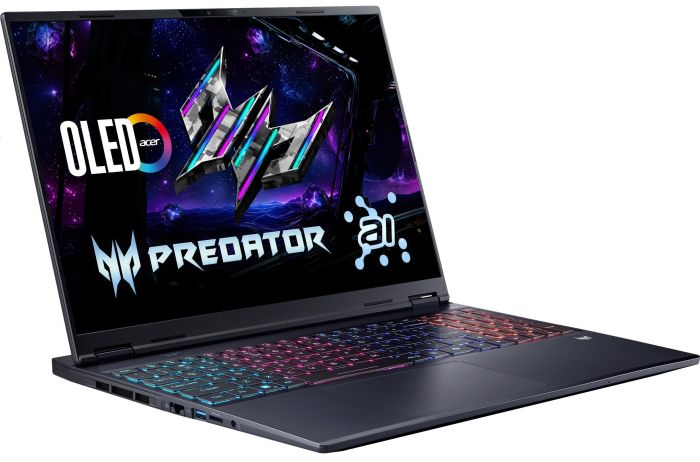 Ноутбук Acer Predator Helios Neo 16S PHN16S-I51 16" OLED, Intel U9-386H, 64GB, F2TB, NVD5060-8, Lin, чорний