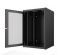 9U W=600mm D=450mm Wall Type Network Cabinet 80% Perforated Front Door BLACK (Including 2 pcs mounting rails)