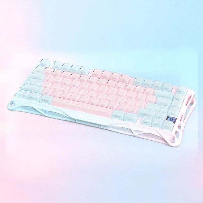 Клавіатура механічна GravaStar Mercury K1 Lite 80keys, GravaStar x BSUN Grey, BT/WL/USB, Lumen Rose