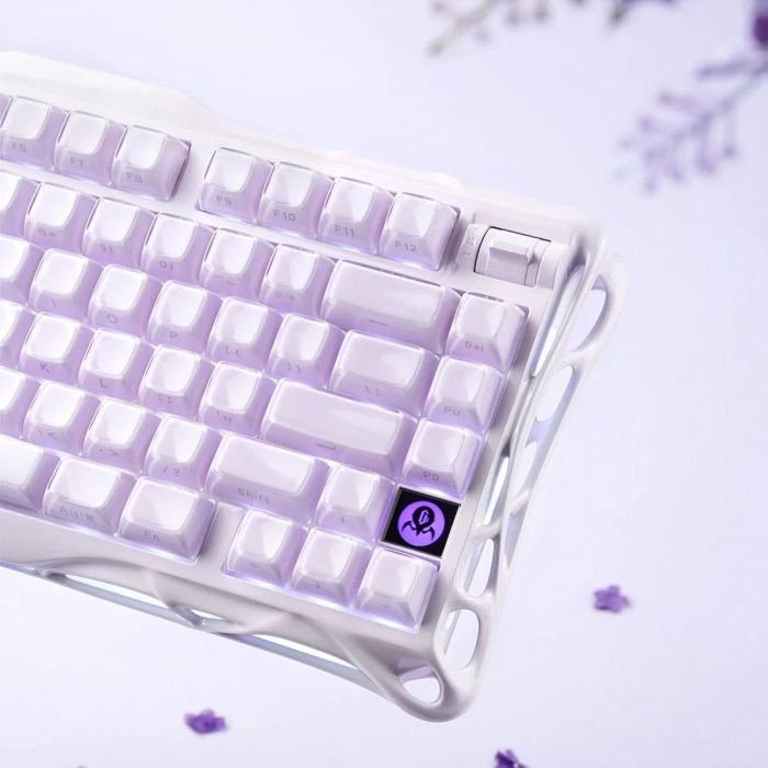 Клавиатура механическая GravaStar Mercury K1 80keys, GravaStar x Kailh Cheery Pink, EN, BT/WL/USB, Lavender Purple