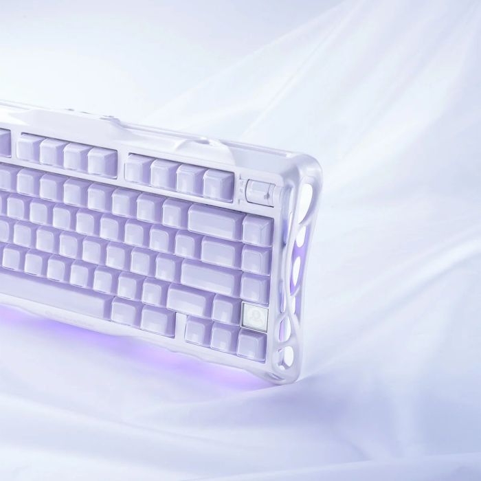 Клавиатура механическая GravaStar Mercury K1 80keys, GravaStar x Kailh Cheery Pink, EN, BT/WL/USB, Lavender Purple