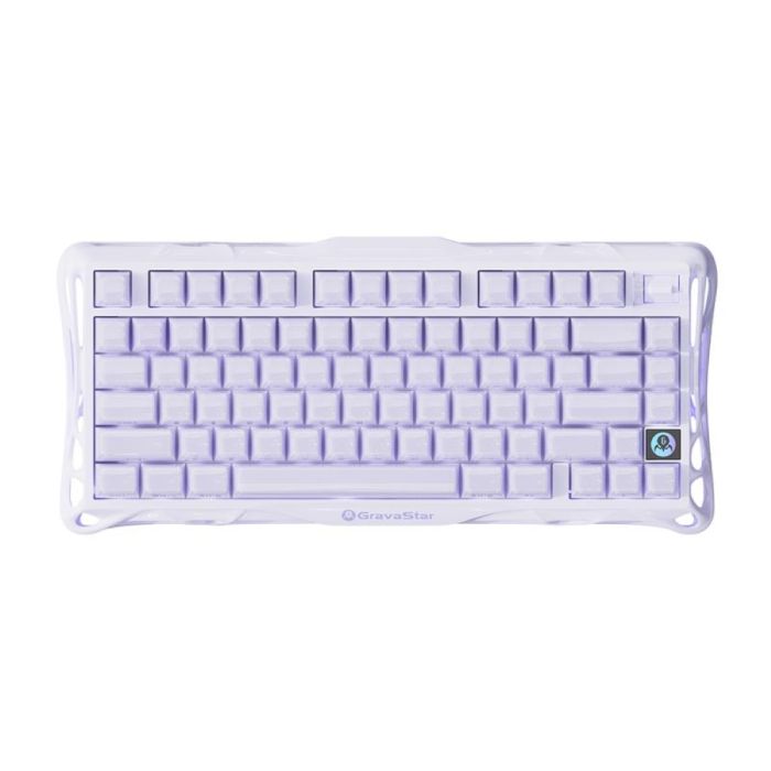 Клавиатура механическая GravaStar Mercury K1 80keys, GravaStar x Kailh Cheery Pink, EN, BT/WL/USB, Lavender Purple