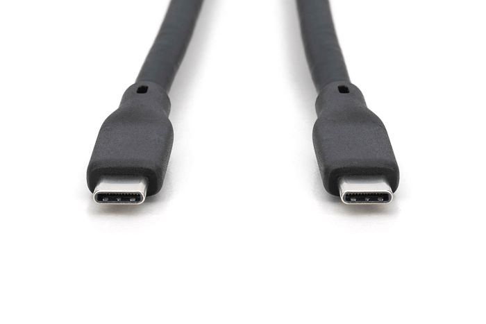 Кабель DIGITUS USB-C > USB-C заряджання/синхронізації, USB4 2.0, 80G, 240W, 16K, силіконовий, 0.5м, чорний