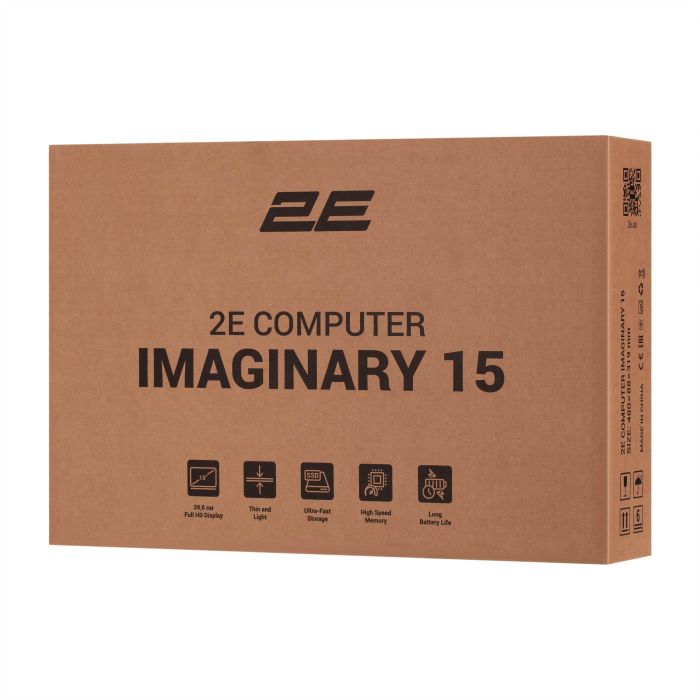 Ноутбук 2E Imaginary 15.6" FHD IPS AG, Intel i5-1335U, 16GB, F256GB, UMA, DOS, Чорний