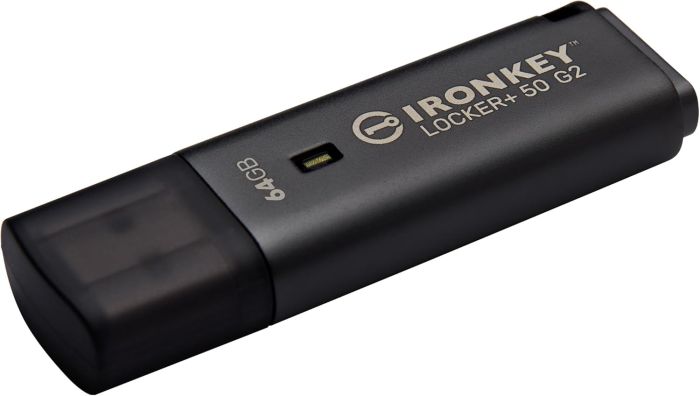 Накопичувач Kingston   64GB USB 3.2 Type-A Gen1 IronKey Locker+ 50 G2