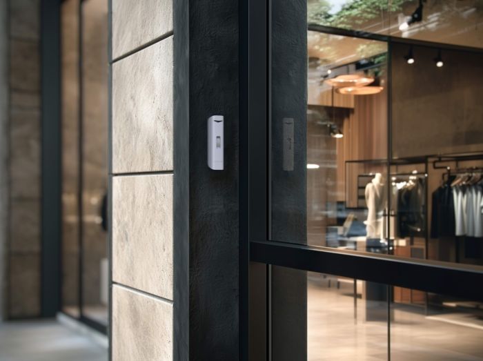 Outdoor curtain-type motion detector Ajax Curtain Outdoor Mini, Jeweler, wireless, white, 130273.345.WH1
