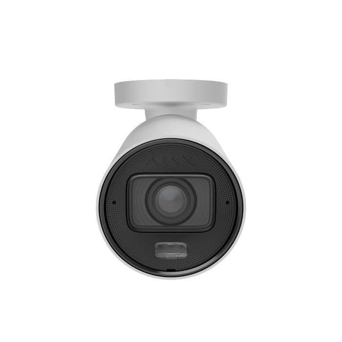 Wired IP camera Ajax BulletCam HLVF 8 MP White, 2.8–12 mm, PoE, True WDR, IP67, IR 60 m, LED 40 m, audio, viewing angle from 31° to 111°, outdoor, white, 126279.217.WH1