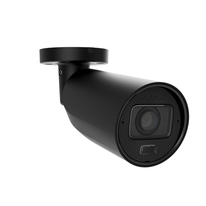 Wired IP camera Ajax BulletCam HLVF 8 MP Black, 2.8–12 mm, PoE, True WDR, IP67, IR 60 m, LED 40 m, audio, viewing angle from 31° to 111°, outdoor, black, 126278.217.BL1