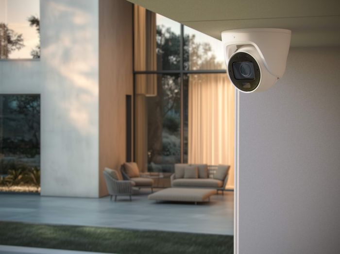 Wired IP camera Ajax TurretCam HLVF 5 MP White, 2.8–12 mm, PoE, True WDR, IP67, IR 60 m, LED 40 m, audio, viewing angle from 31° to 111°, outdoor, white, 126281.197.WH1