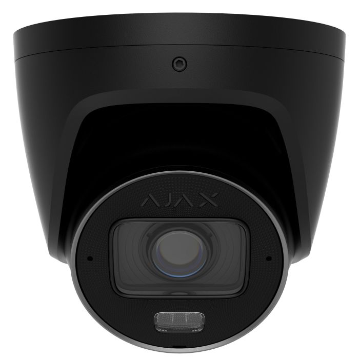 Wired IP camera Ajax TurretCam HLVF 5 MP Black, 2.8–12 mm, PoE, True WDR, IP67, IR 60 m, LED 40 m, audio, viewing angle from 31° to 111°, outdoor, black, 126280.197.BL1