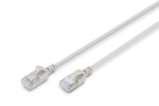 Патч-корд DIGITUS CAT 6a F-FTP Sliim, 5 м, AWG 32/7, Cu, LSZH, сірий