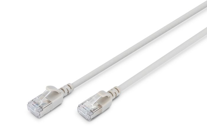 Патч-корд DIGITUS CAT 6a F-FTP Sliim, 1,5 м, AWG 32/7, Cu, LSZH, сірий
