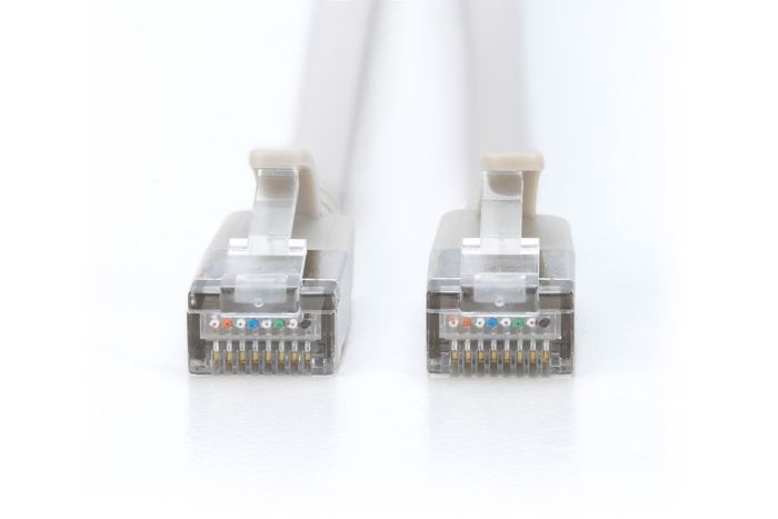 Патч-корд DIGITUS CAT 6a F-FTP Sliim, 0,3 м, AWG 32/7, Cu, LSZH, сірий