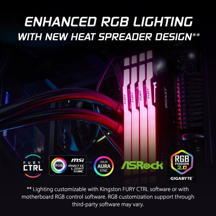 Memory Kingston DDR5 16GB 6800  FURY Beast FURY Beast White EXPO