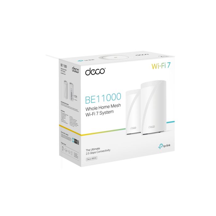 Система WiFi-Mesh TP-LINK Deco BE65 BE11000, 4x2.5GE LAN/WAN, 1xUSB 3.0, 2 мод