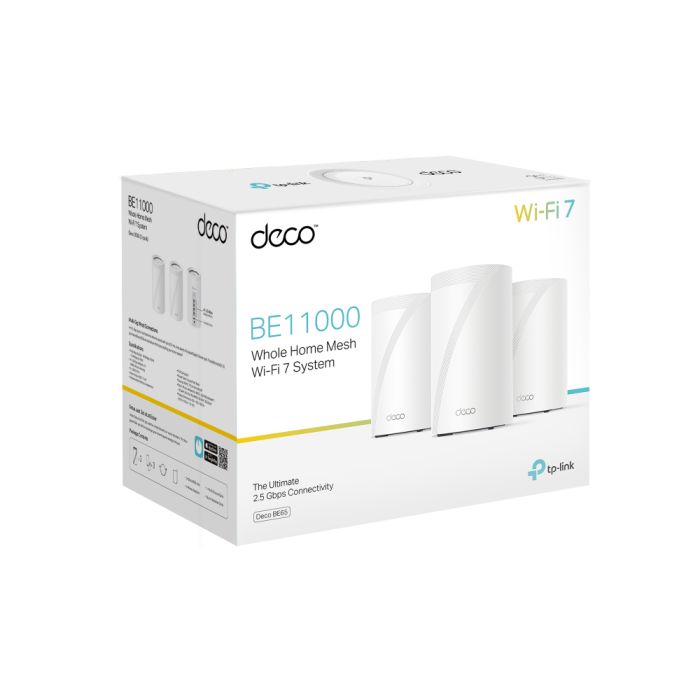Система WiFi-Mesh TP-LINK Deco BE65 BE11000, 4x2.5GE LAN/WAN, 1xUSB 3.0, 3 мод