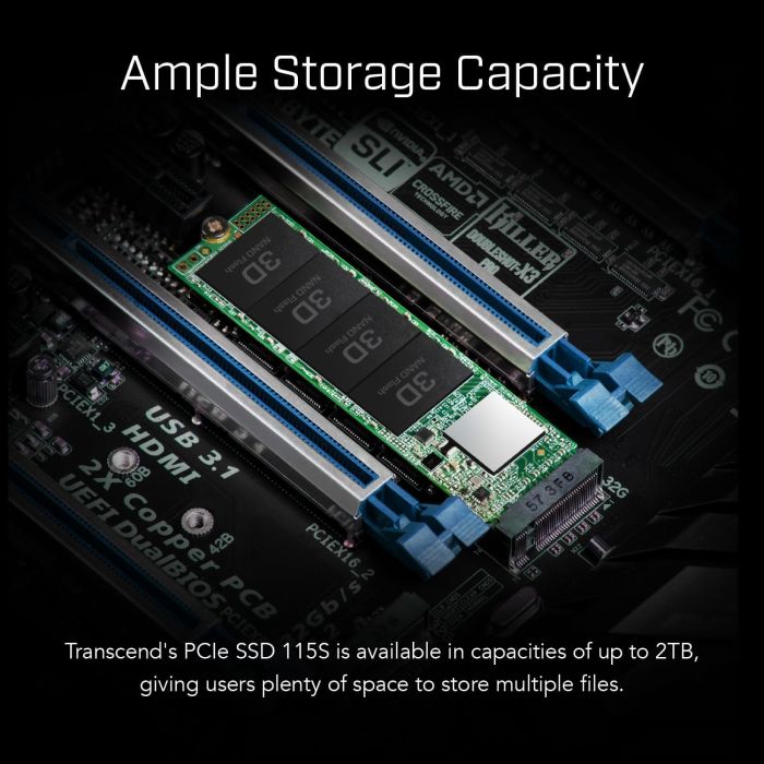 Накопитель SSD Transcend M.2 250GB PCIe 3.0 MTE115S