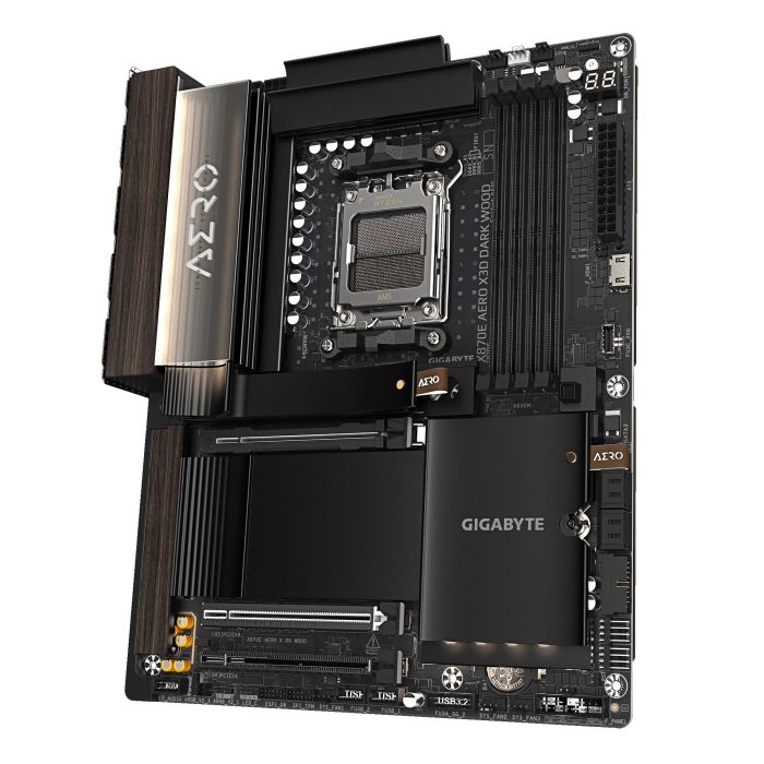 Материнська плата GIGABYTE X870E AERO X DK WOOD sAM5 X870 4xDDR5 M.2 Wi-Fi BT HDMI ATX