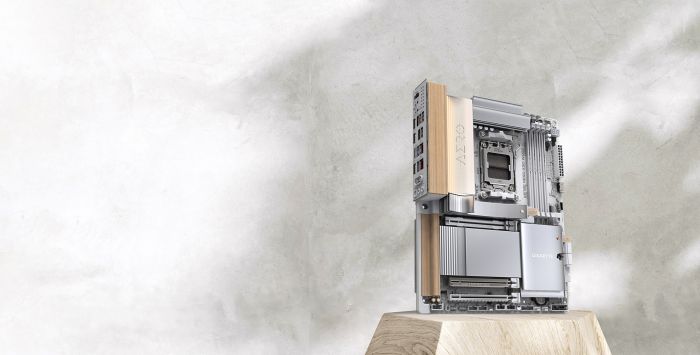 Материнська плата GIGABYTE X870E AERO X WOOD sAM5 X870 M.2 4xDDR5 Wi-Fi BT HDMI ATX