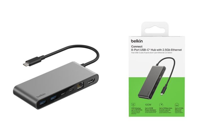 Хаб Belkin USB-C 8в1 Ethernet Multiport Dock
