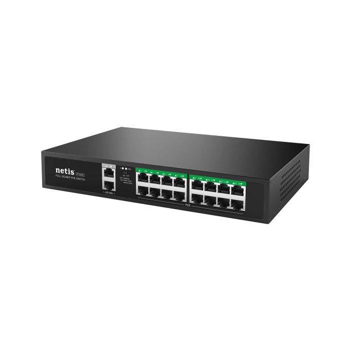 Switch  18xGE (16xPoE, 2xUplink), 240W, Unmanaged Netis P116GC