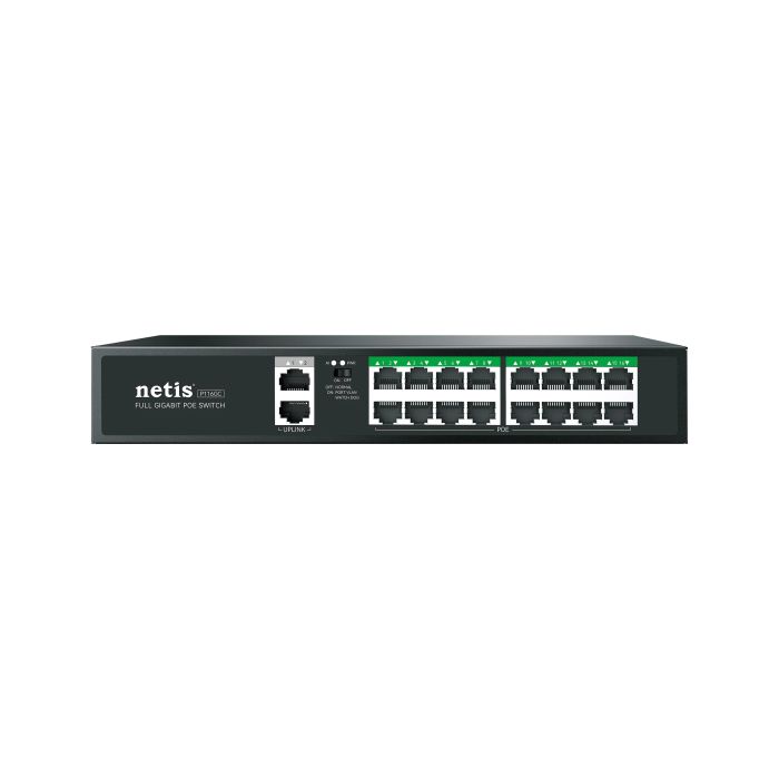Switch  18xGE (16xPoE, 2xUplink), 240W, Unmanaged Netis P116GC
