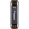 Портативний SSD Transcend  256GB USB 3.1 Gen 2 Type-A + Type-C ESD310 Чорний