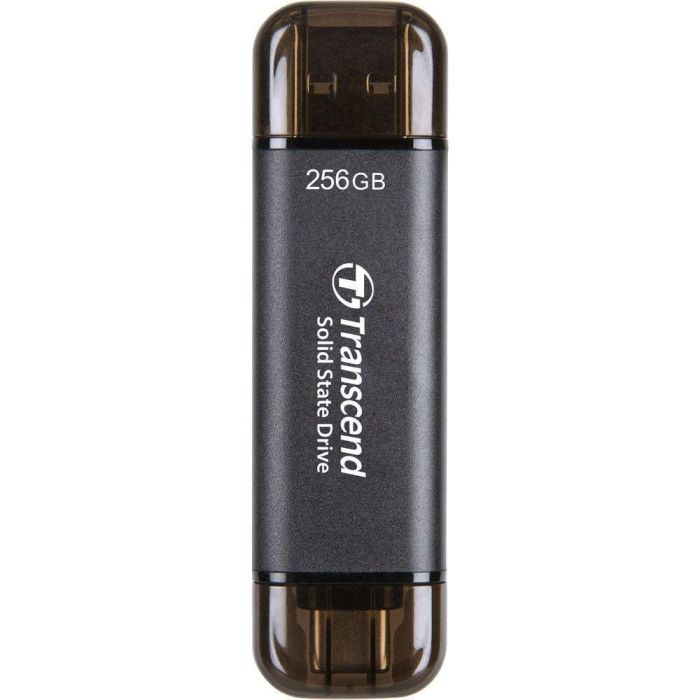 Портативний SSD Transcend  256GB USB 3.1 Gen 2 Type-A + Type-C ESD310 Чорний