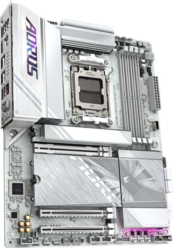 GIGABYTE Motherboard X870E AORUS ELITE WIFI7 ICE sAM5 X870 4xDDR5 M.2 Wi-Fi BT HDMI Typc-C ATX White