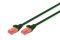 Патч-корд DIGITUS CAT 6 UTP, 0.25м, AWG 26/7, Cu, LSZH, зеленый