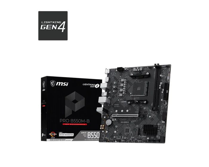 MSI Motherboard PRO B550M-B sAM4 B550 2xDDR4 HDMI DP mATX